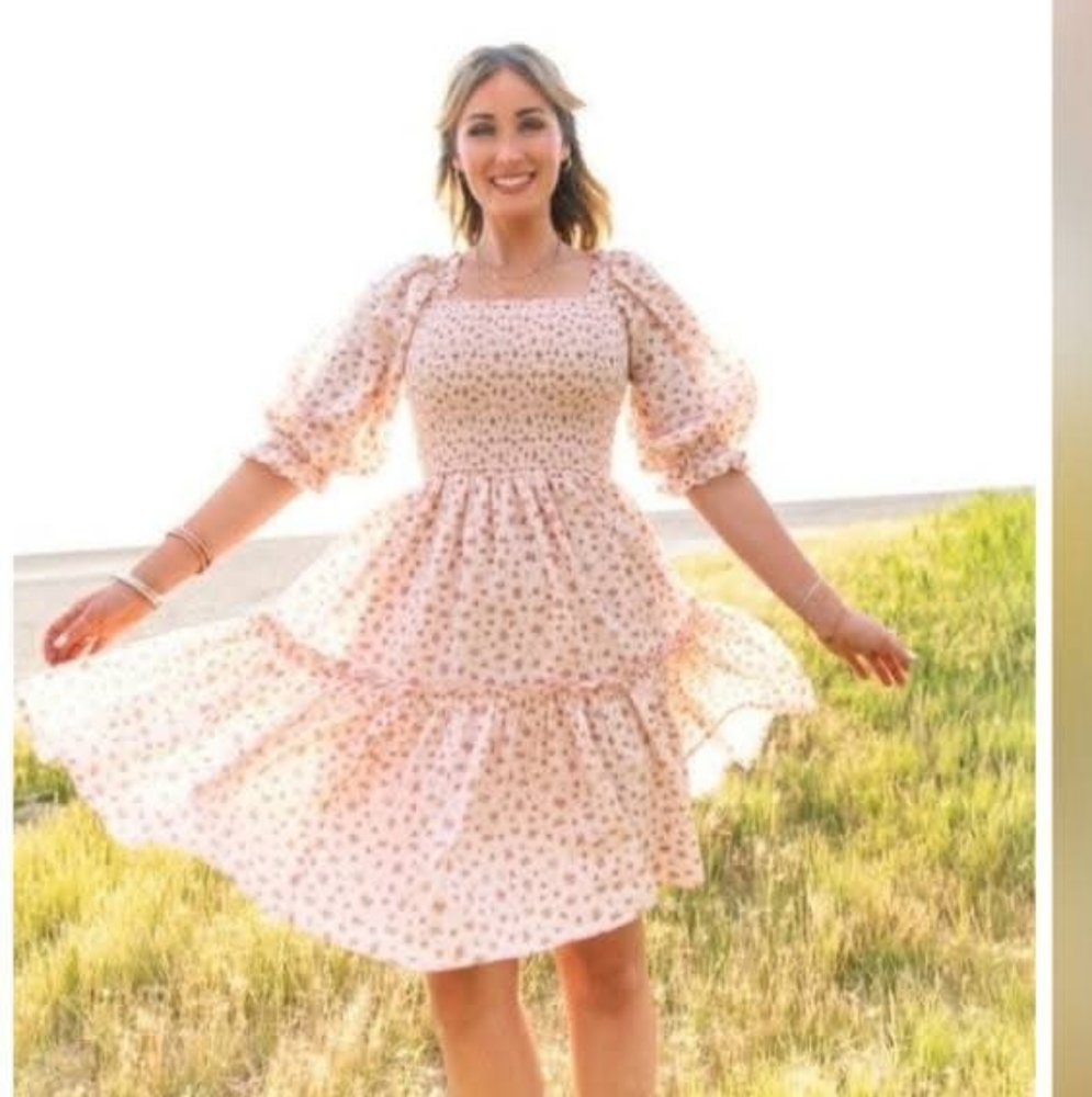 Ivy City Co. pink Short Madeline Dress